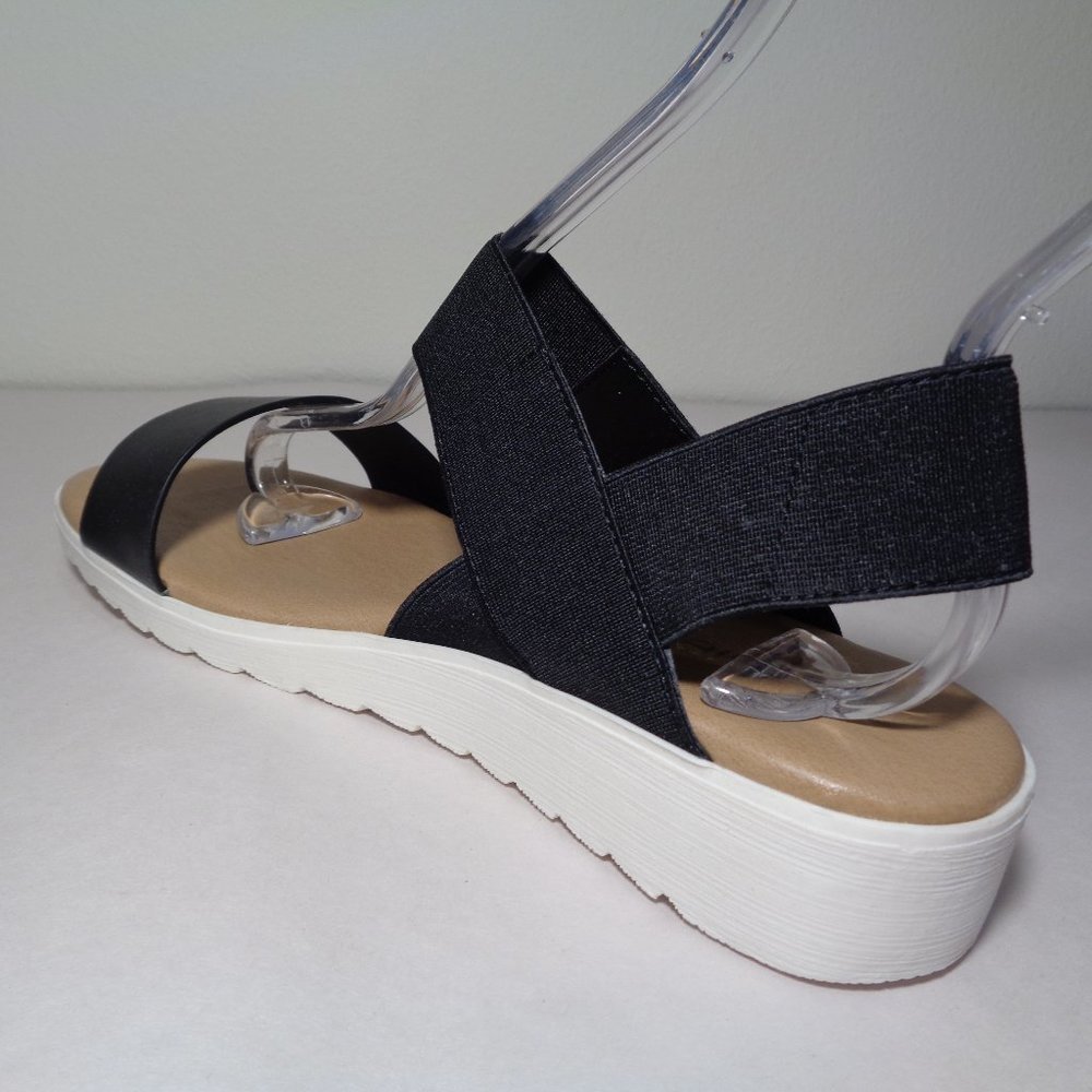 Kensie Size 9 M EVERLEE Black New Wedge Sandals - Picture 8 of 13